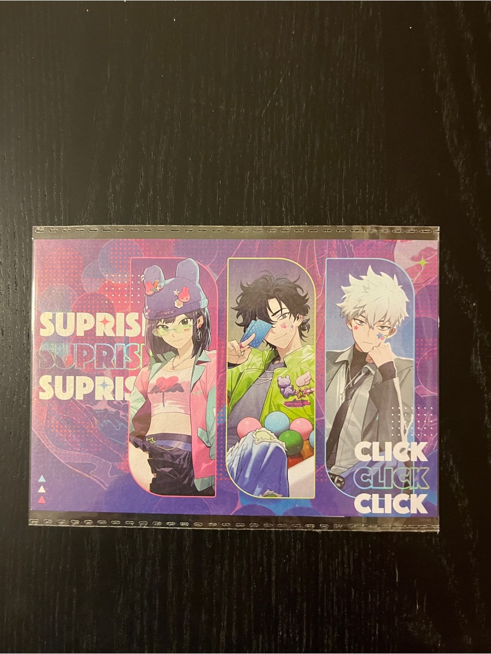 bilibiliGoods Link Click Postcard Tour Merch Pink Purple 10x14.8cm